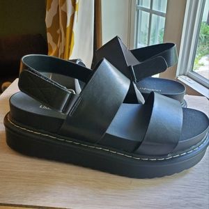 NIB Limelight Flatform Black Ankle Strap Sandals Comfortable size US 9
